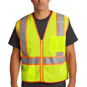 CSV103 CornerStone® ANSI 107 Class 2 Mesh Zippered Two Tone Vest