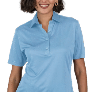 BG6007SC WOMEN's Dress Polo with printed collar and embroidered logo
