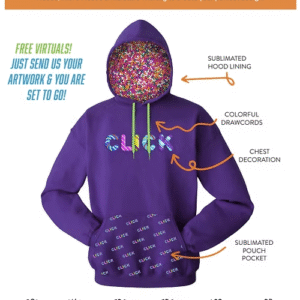 Custom Dye Sublimated Hoodie's