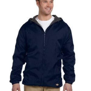 33237 Dickies Men's Fleece-Lined Hooded Nylon Jacket