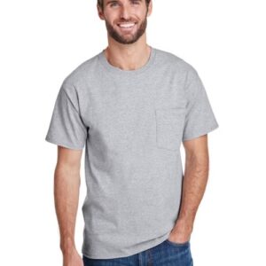 W110 Hanes Workwear Tee Shirt with Pencil Pocket